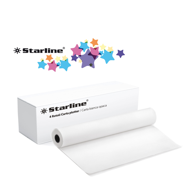 Carta plotter - stampa inkjet - 914mm x 50m - 80gr - Starline