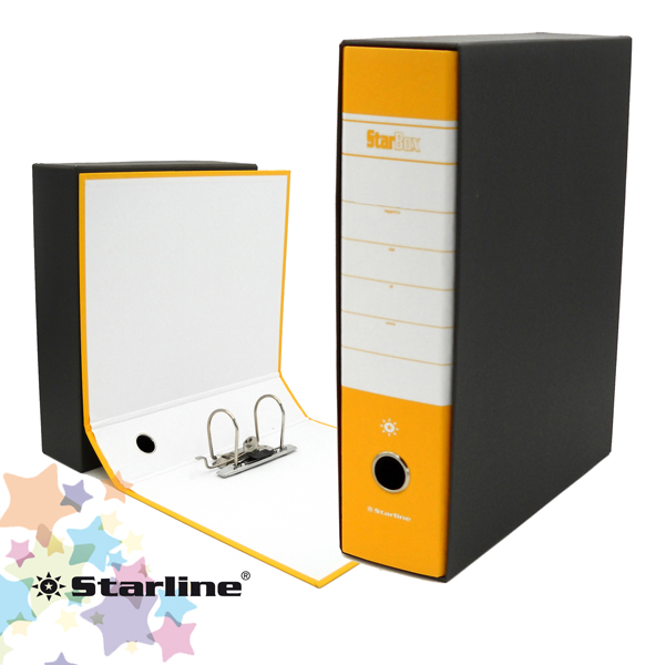 Registratore Starbox - dorso 8 cm - protocollo 23x33 cm - giallo - Starline