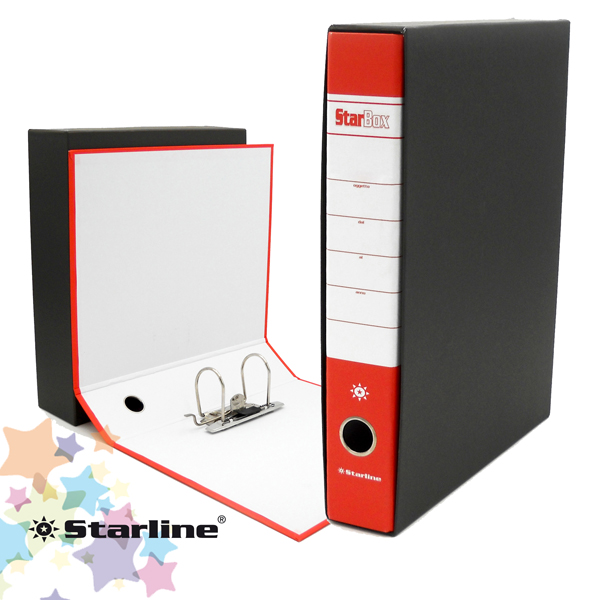 Registratore Starbox - dorso 5 cm - protocollo 23x33 cm - rosso - Starline