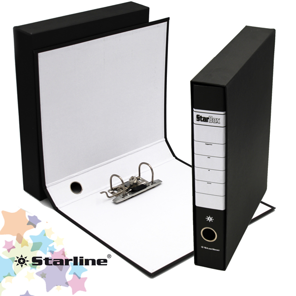Registratore Starbox - dorso 5 cm - protocollo 23x33 cm - nero - Starline