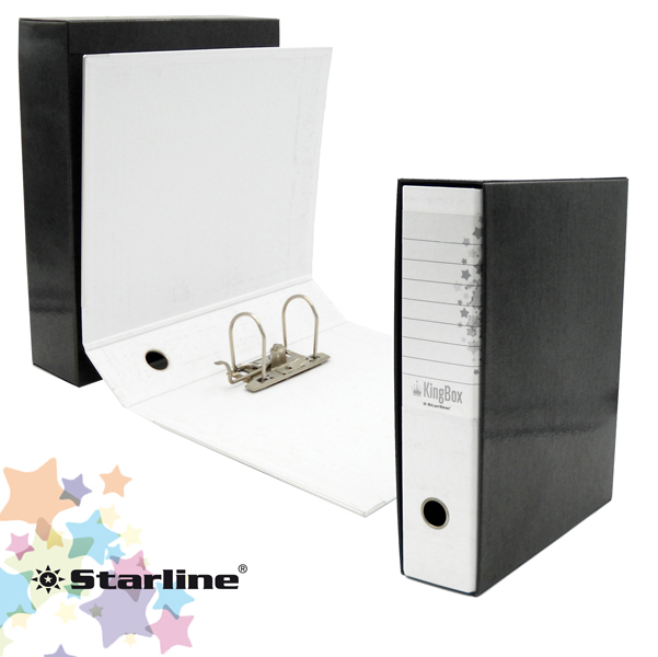 Registratore Kingbox - dorso 8 cm - protocollo 23x33 cm - bianco - Starline