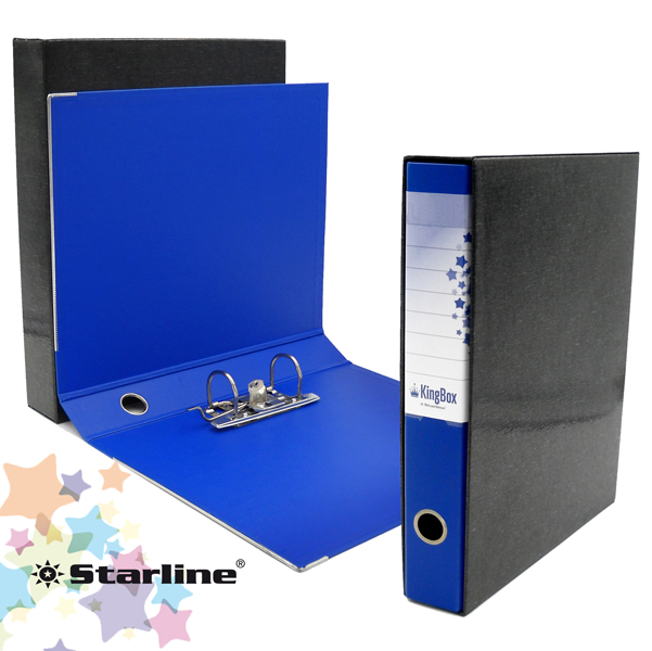 Registratore Kingbox - dorso 5 cm - protocollo 23x33 cm - blu - Starline