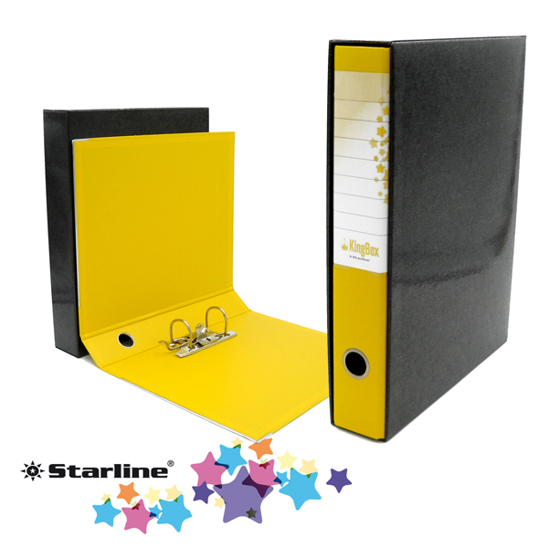 Registratore Kingbox - dorso 5 cm - protocollo 23x33 cm - giallo - Starline