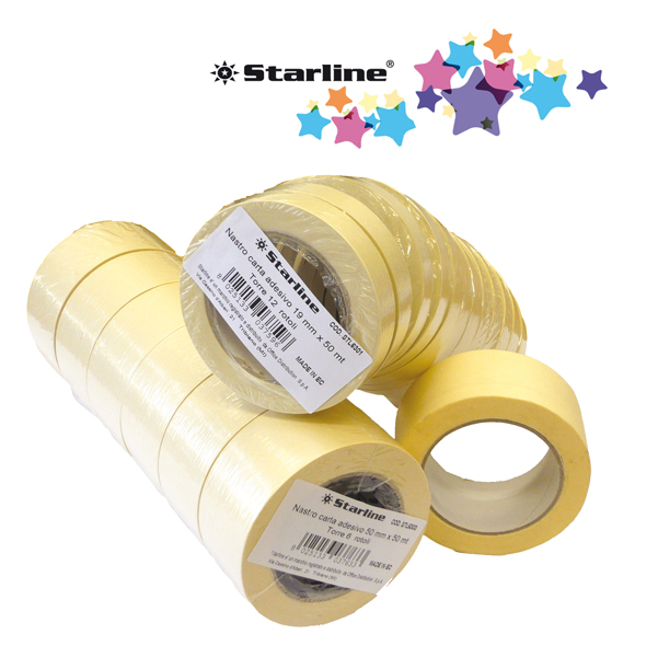 Nastro adesivo in carta - 50 mm x 50 m - beige - Starline