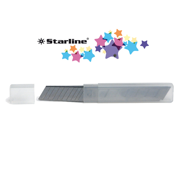 Lame di ricambio - 18 mm - universali - per cutter - Starline - blister 10 lame