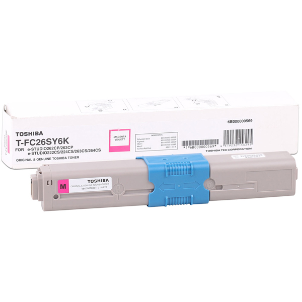 Toshiba - toner - magenta Estudio 262cp, 222cs e 263cs tfc26sm alta capacita\