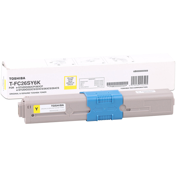 Toshiba - toner - giallo Estudio 262cp, 222cs e 263cs tfc26sy alta capacita\